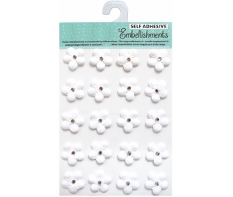 Χειροποίητα Λουλούδια με στρασάκι Daisies White 20τεμ Χειροποίητα Λουλούδια με στρασάκι Daisies White 20τεμ