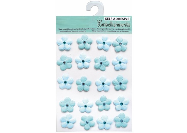Χειροποίητα Λουλούδια με στρασάκι Daisies Blue 20τεμ Χειροποίητα Λουλούδια με στρασάκι Daisies Blue 20τεμ