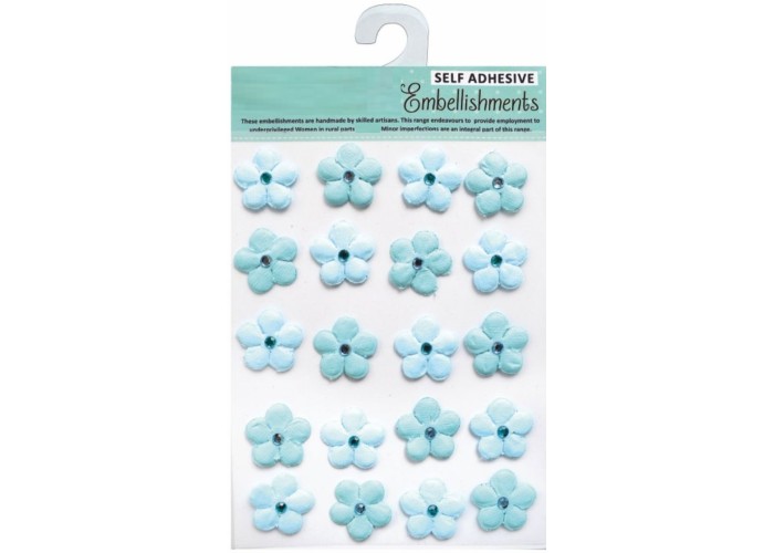 Χειροποίητα Λουλούδια με στρασάκι Daisies Blue 20τεμ Χειροποίητα Λουλούδια με στρασάκι Daisies Blue 20τεμ