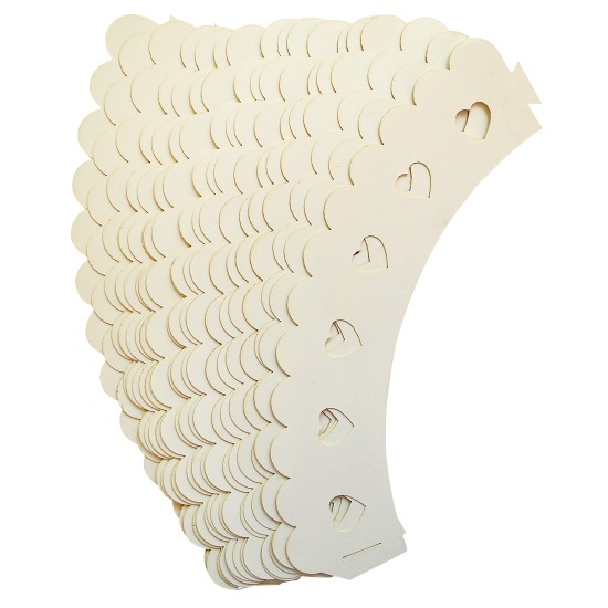 Cup Cake Wrapper καρδιά 4.3x20cm Cream 20τεμ Cup Cake Wrapper καρδιά 4.3x20cm Cream 20τεμ
