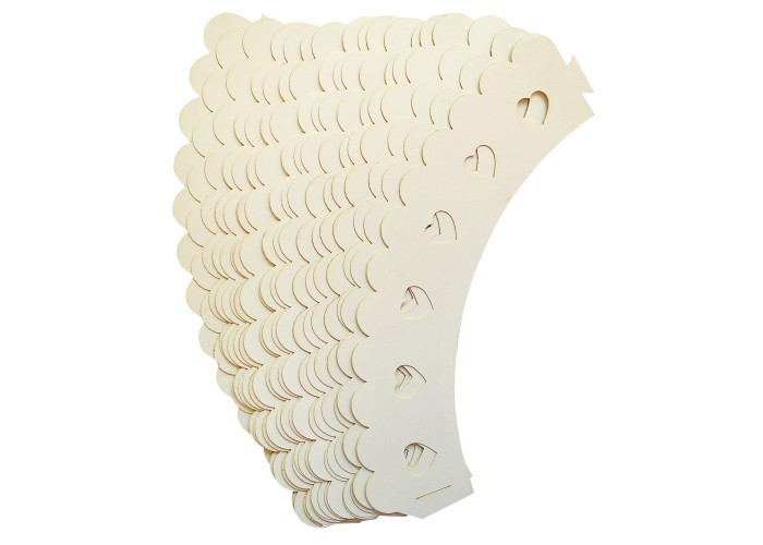 Cup Cake Wrapper καρδιά 4.3x20cm Cream 20τεμ Cup Cake Wrapper καρδιά 4.3x20cm Cream 20τεμ