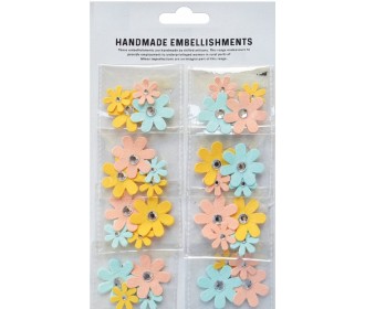Χειροποίητα Λουλούδια Sparkle Florettes παστέλ 32τεμ Χειροποίητα Λουλούδια Sparkle Florettes παστέλ 32τεμ