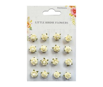 Χειροποίητα τρανταφυλλάκια λευκά 16τεμ