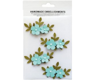Αυτοκόλλητα Χειροποίητα Λουλούδια Pearly Bluma Soft Sky 4τεμ Αυτοκόλλητα Χειροποίητα Λουλούδια Pearly Bluma Soft Sky 4τεμ