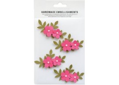 Αυτοκόλλητα Χειροποίητα Λουλούδια Pearly Bluma Pink 4τεμ Αυτοκόλλητα Χειροποίητα Λουλούδια Pearly Bluma Pink 4τεμ