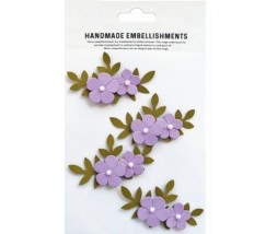 Αυτοκόλλητα Χειροποίητα Λουλούδια Pearly Bluma Purple 4τεμ Αυτοκόλλητα Χειροποίητα Λουλούδια Pearly Bluma Purple 4τεμ