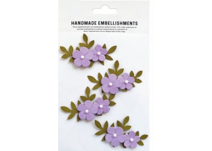 Αυτοκόλλητα Χειροποίητα Λουλούδια Pearly Bluma Purple 4τεμ Αυτοκόλλητα Χειροποίητα Λουλούδια Pearly Bluma Purple 4τεμ