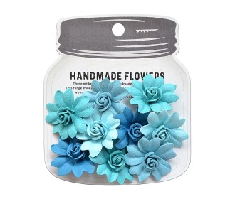 Χειροποίητα Λουλούδια Corolia Aqua Medley 9τεμ