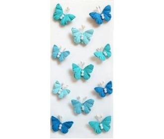 Χειροποίητες πεταλούδες τιρκουάζ 11τεμ