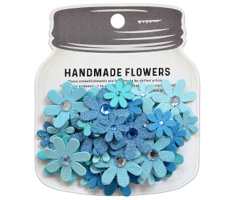 Χειροποίητα λουλούδια Sparkle Florettes Aqua Medley 60τεμ Χειροποίητα λουλούδια Sparkle Florettes Aqua Medley 60τεμ