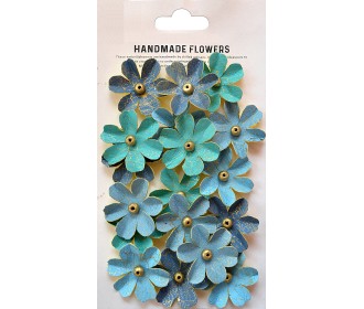 Χειροποίητα Λουλούδια Zoey Aqua Medley 18τεμ