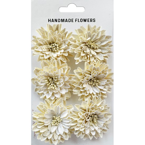 Χειροποίητα Χρυσάνθεμα Nancy Shabby Chic Bouquet 6τεμ