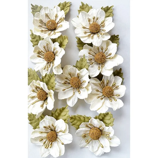 Χειροποίητα άνθη αμυγδαλιάς Shabby Chic Bouquet 9τεμ