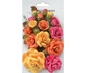  Χειροποίητα Τριαντάφυλλα Με Μπουμπούκια Boho Dreams 21τεμ