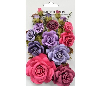  Χειροποίητα Τριαντάφυλλα Με Μπουμπούκια Birds And Berries 21τεμ