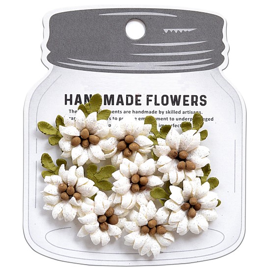 Χειροποίητα λουλούδια Shabby Chic Bouquet 8TEM 