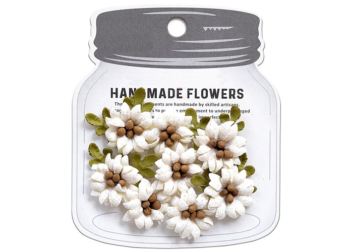 Χειροποίητα λουλούδια Shabby Chic Bouquet 8TEM 