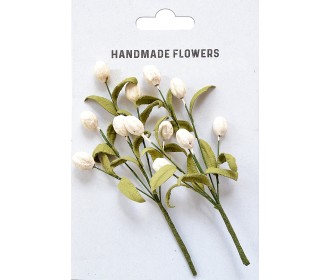 Χειροποίητα μπουκέτα λουλούδια Τουλίπες Shabby Chic Bouquet 2τεμ