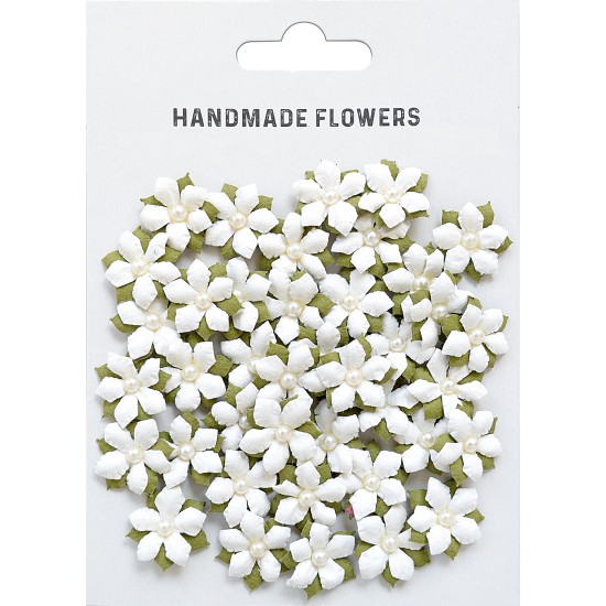 Μικρά χειροποίητα λουλούδια Shabby Chic Bouquet 40τεμ