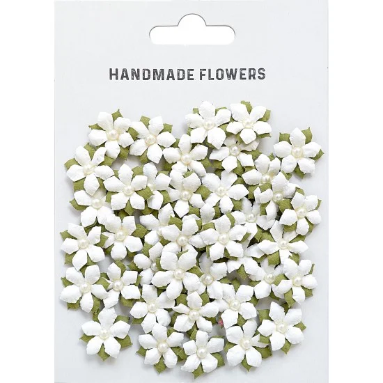 Μικρά χειροποίητα λουλούδια Shabby Chic Bouquet 40τεμ