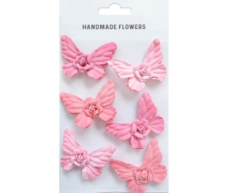 Διακοσμητικές Πεταλούδες  Shabby Chic Bouquet 6τεμ Διακοσμητικές Πεταλούδες  Shabby Chic Bouquet 6τεμ