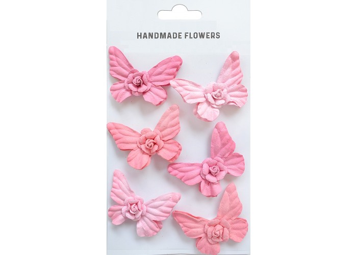 Διακοσμητικές Πεταλούδες  Shabby Chic Bouquet 6τεμ
