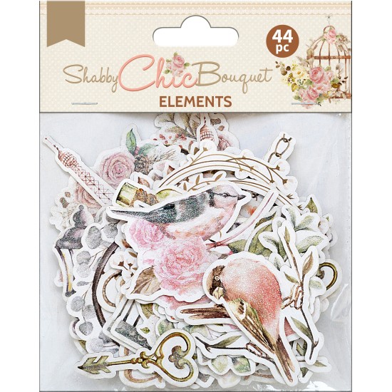 Διακοσμητικά Shabby Chic Bouquet 44τεμ