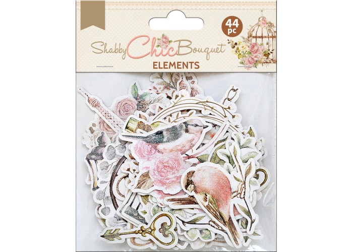 Διακοσμητικά Shabby Chic Bouquet 44τεμ