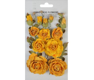 Χειροποίητα λουλούδια Eleanor Honey Apricot 20τεμ Χειροποίητα λουλούδια Eleanor Honey Apricot 20τεμ