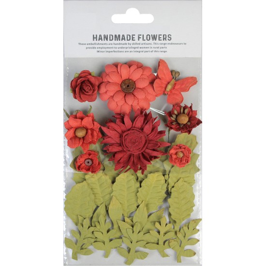 Χειροποίητα λουλούδια Aria Scarlet Blend 32τεμ