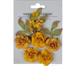 Χειροποίητα λουλούδια Erika Honey Apricot 7τεμ Χειροποίητα λουλούδια Erika Honey Apricot 7τεμ