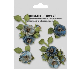 Χειροποίητα λουλούδια Kailey Aqua Splash 4τεμ Χειροποίητα λουλούδια Kailey Aqua Splash 4τεμ