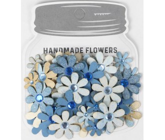 Χειροποίητα λουλούδια Sparkle Florettes Aqua Splash 60τεμ