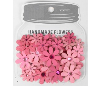 Χειροποίητα λουλούδια Sparkle Florettes Rosy Note 60τεμ