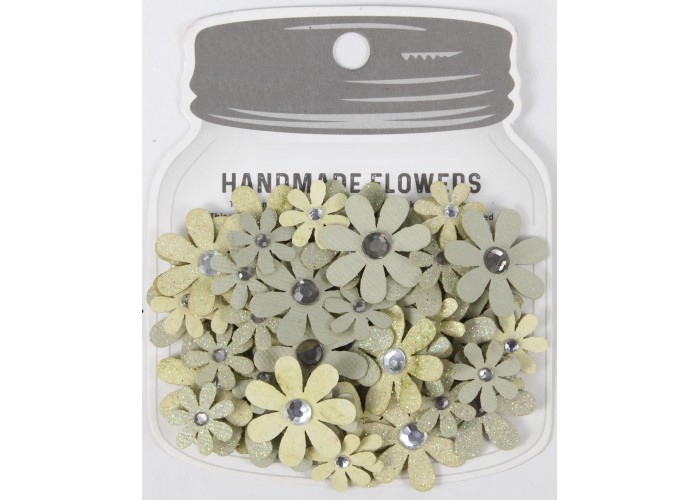 Χειροποίητα λουλούδια Sparkle Florettes Sage Cream 60τεμ Χειροποίητα λουλούδια Sparkle Florettes Sage Cream 60τεμ