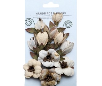 Χειροποίητα λουλούδια Denny Ivory pearl 13τεμ Χειροποίητα λουλούδια Denny Ivory pearl 13τεμ