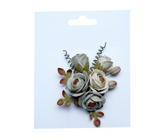 Χειροποίητη σύνθεση λουλουδιών Barbara Ivory pearl