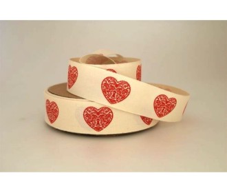 ΚΟΡΔΕΛΑ ΒΑΜΒΑΚΕΡΗ ΚΑΡΔΙΕΣ#1 25ΜΜ IVORY-RED 25 ΜΕΤΡΑ ΚΟΡΔΕΛΑ ΒΑΜΒΑΚΕΡΗ ΚΑΡΔΙΕΣ#1 25ΜΜ IVORY-RED 25 ΜΕΤΡΑ