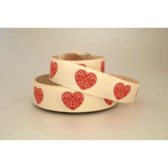 ΚΟΡΔΕΛΑ ΒΑΜΒΑΚΕΡΗ ΚΑΡΔΙΕΣ#1 25ΜΜ IVORY-RED 25 ΜΕΤΡΑ ΚΟΡΔΕΛΑ ΒΑΜΒΑΚΕΡΗ ΚΑΡΔΙΕΣ#1 25ΜΜ IVORY-RED 25 ΜΕΤΡΑ