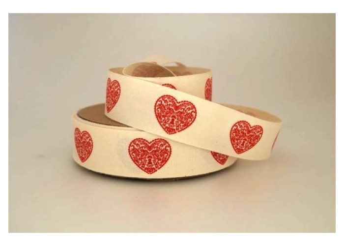 ΚΟΡΔΕΛΑ ΒΑΜΒΑΚΕΡΗ ΚΑΡΔΙΕΣ#1 25ΜΜ IVORY-RED 25 ΜΕΤΡΑ ΚΟΡΔΕΛΑ ΒΑΜΒΑΚΕΡΗ ΚΑΡΔΙΕΣ#1 25ΜΜ IVORY-RED 25 ΜΕΤΡΑ