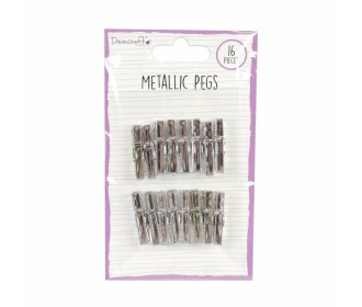 Μίνι Μανταλάκια Silver 16τεμ Μίνι Μανταλάκια Silver 16τεμ