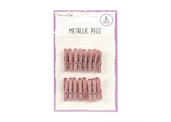 Μίνι Μανταλάκια Rose Gold 16τεμ