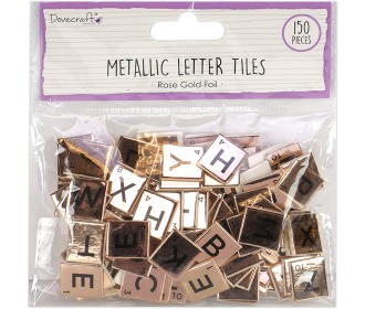 Χάρτινα Γράμματα Rose Gold Μεταλλική Όψη 150τεμ Χάρτινα Γράμματα Rose Gold Μεταλλική Όψη 150τεμ