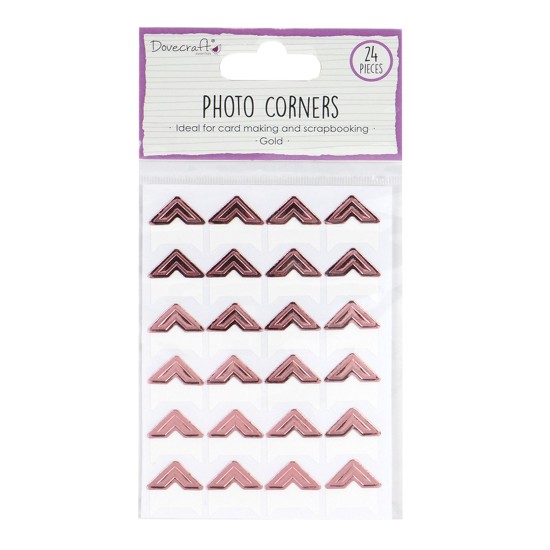 Photo Corners - Rose Gold 24 τεμ