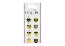 Μεταλλικά Charms Made with Love Gold 8τεμ Μεταλλικά Charms Made with Love Gold 8τεμ