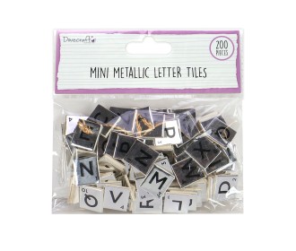 Χάρτινα Γράμματα Ασημένια Μεταλλική Όψη mini 200τεμ Χάρτινα Γράμματα Ασημένια Μεταλλική Όψη mini 200τεμ