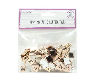 Χάρτινα Γράμματα Rose Gold Μεταλλική Όψη mini 200τεμ