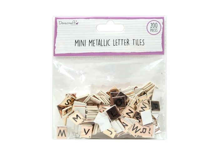 Χάρτινα Γράμματα Rose Gold Μεταλλική Όψη mini 200τεμ