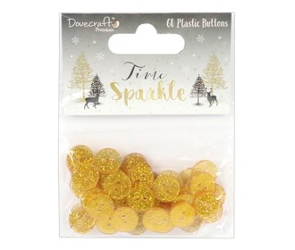 Κουμπάκια με glitter Time to Sparkle  60τεμ Κουμπάκια με glitter Time to Sparkle  60τεμ