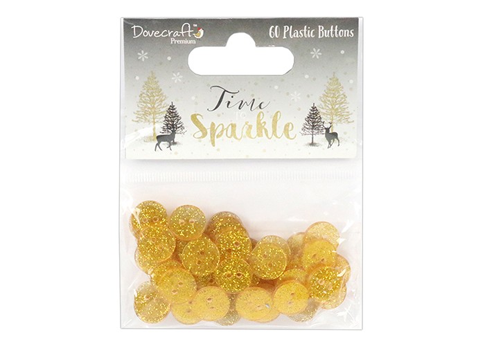 Κουμπάκια με glitter Time to Sparkle 60τεμ Κουμπάκια με glitter Time to Sparkle 60τεμ